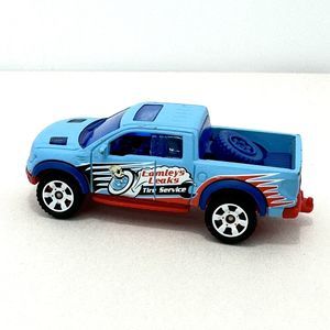 Matchbox CUSTOM W/REAL RIDERS Blue 2010 Ford F-150 SVT Raptor